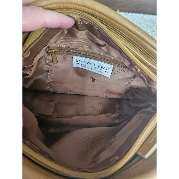 Montini Brown italian Leather bag - Picture 5 of 14